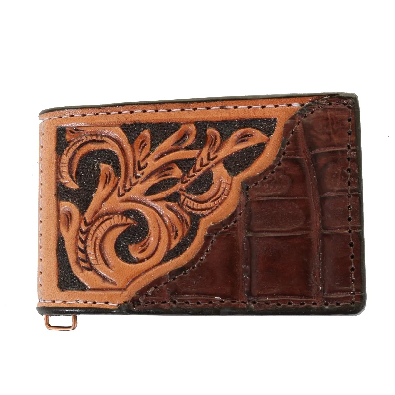 MC165- Tooled Overlay Money Clip
