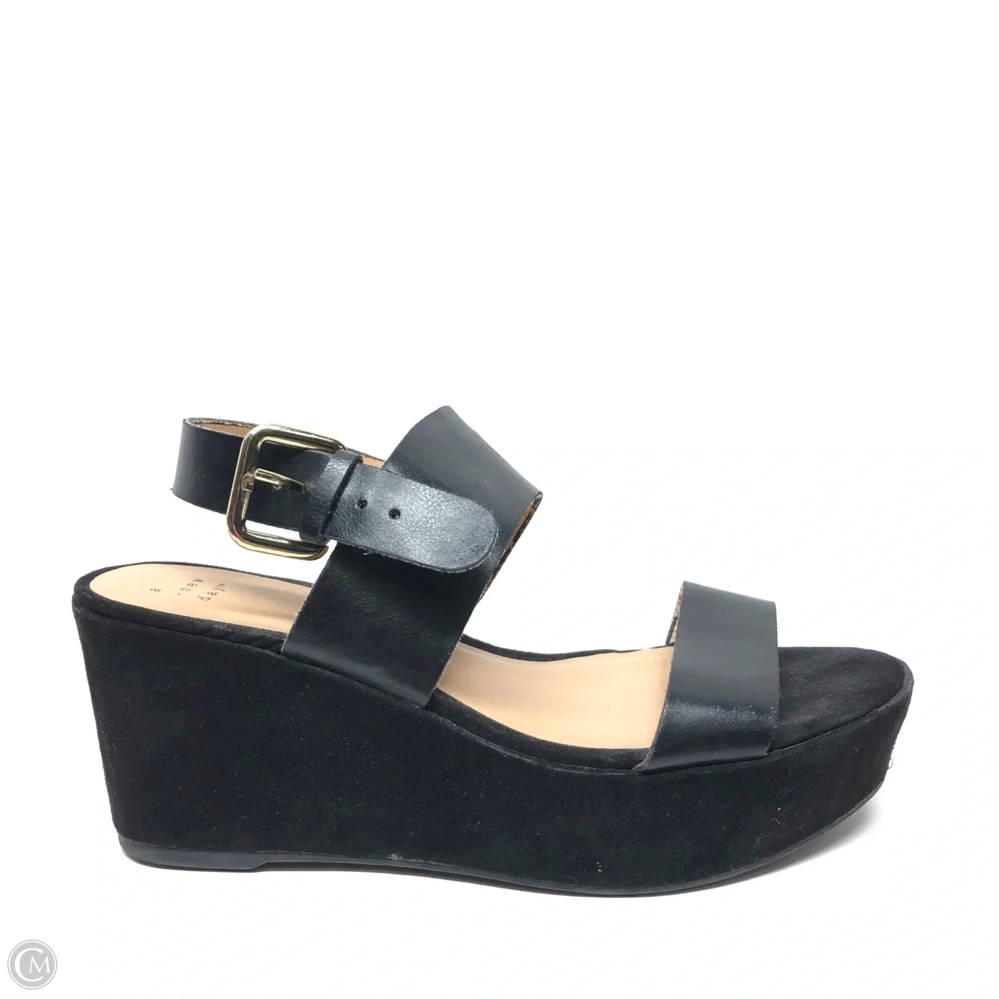 Sandals Heels Wedge By A New Day In Black, Size: 8