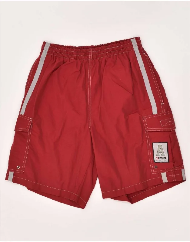 LOTTO Mens Graphic Sport Shorts UK 40/42 Medium Red Nylon