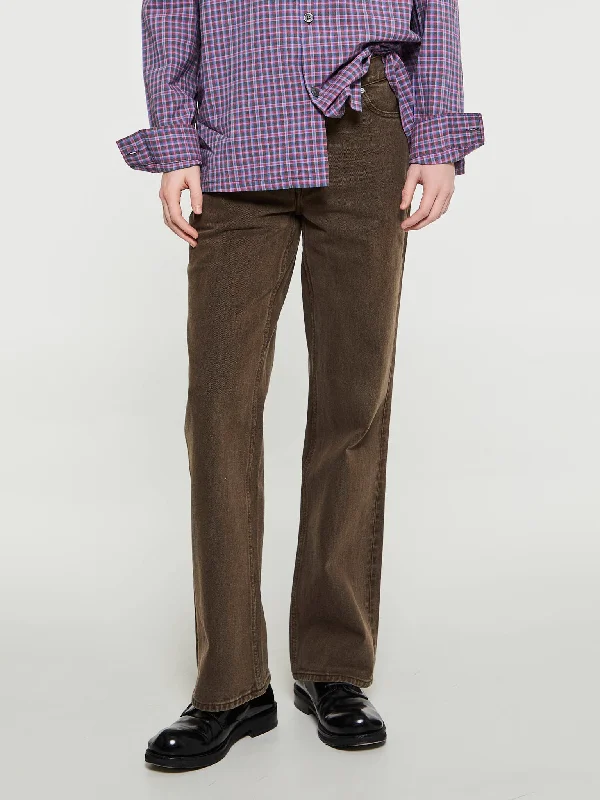 70s Cut Jeans in Choco Overdye