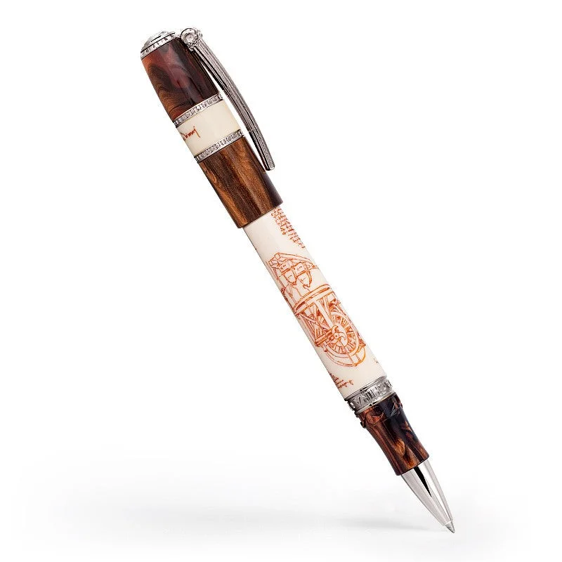 Visconti Limited Edition Leonardo Da Vinci Machina Rollerball Pen Sterling Silver Trim