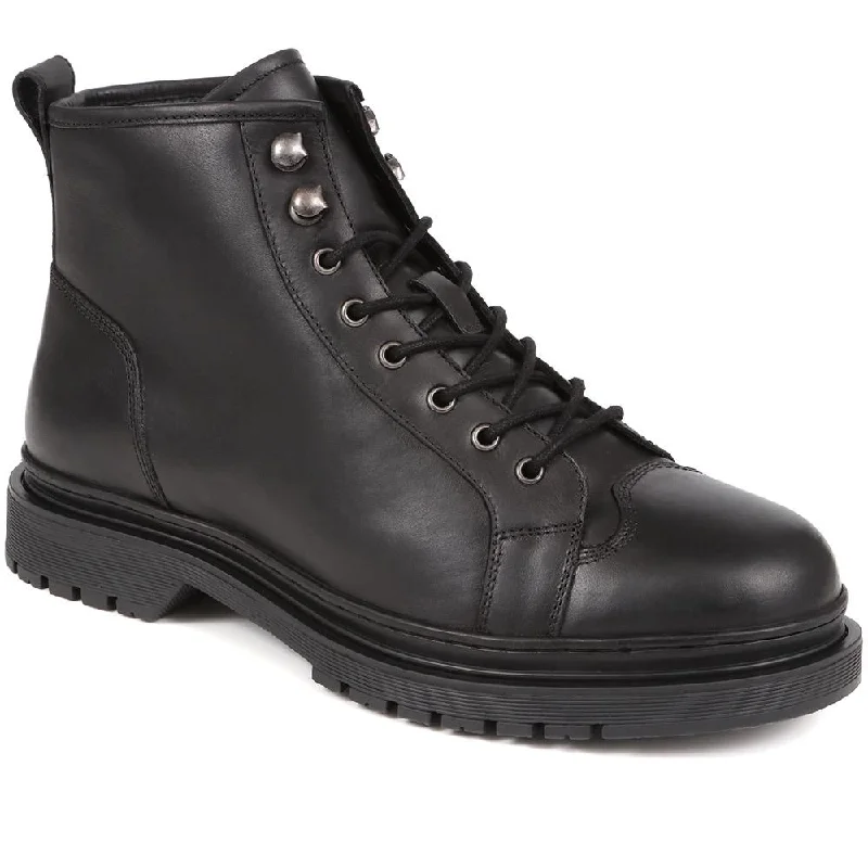 Denzel Leather Lace Up Boots - DENZEL / 324 394