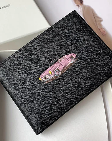 Cute Women Black SheepSkin Slim Card Holders Small Card Wallet Card Holder License Holder For Women Cute Women Black SheepSkin Slim Card Holders Small Card Wallet Card Holder License Holder For Women