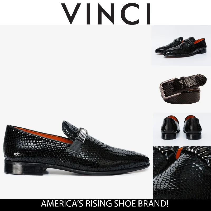 The King Black Bit Dress Loafer Men Shoe