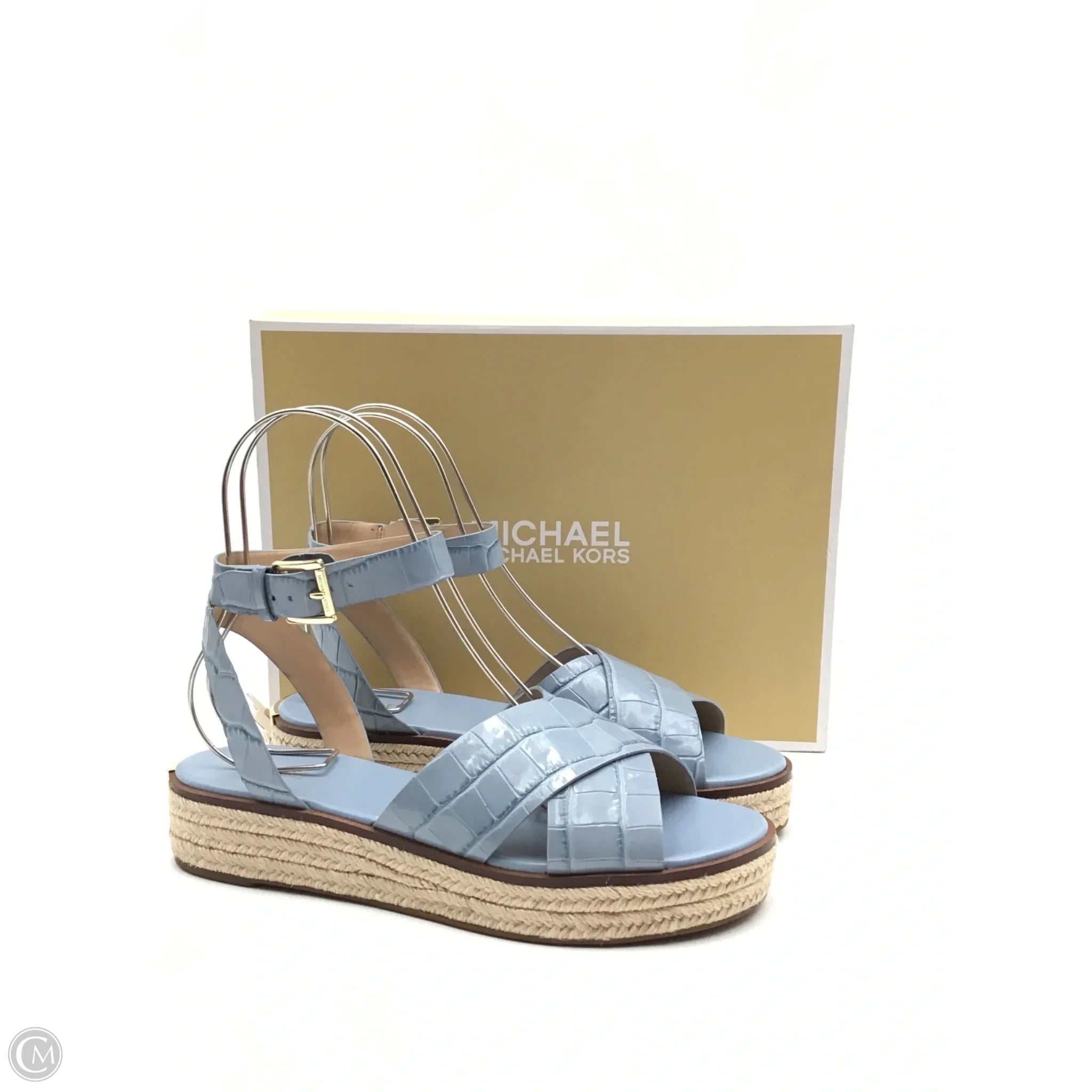 Sandals Designer By Michael Kors In Blue, Size: 10