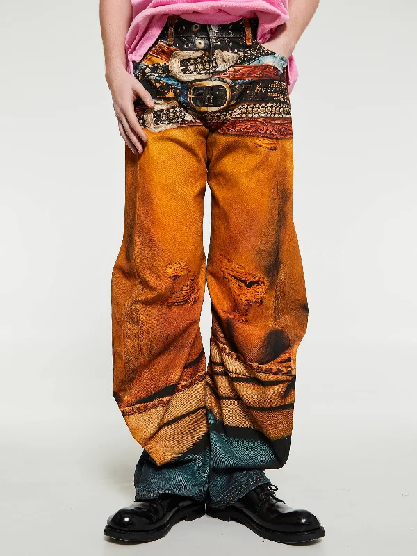 2006M Loose Fit Jeans in Rust Orange