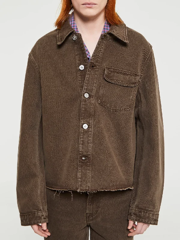 Cut Rebirth Jacket in Choco Overdye