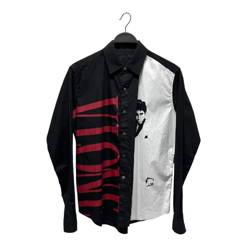 VLONE/LS Shirt/S/Cotton/BLK/Scarface Button Up