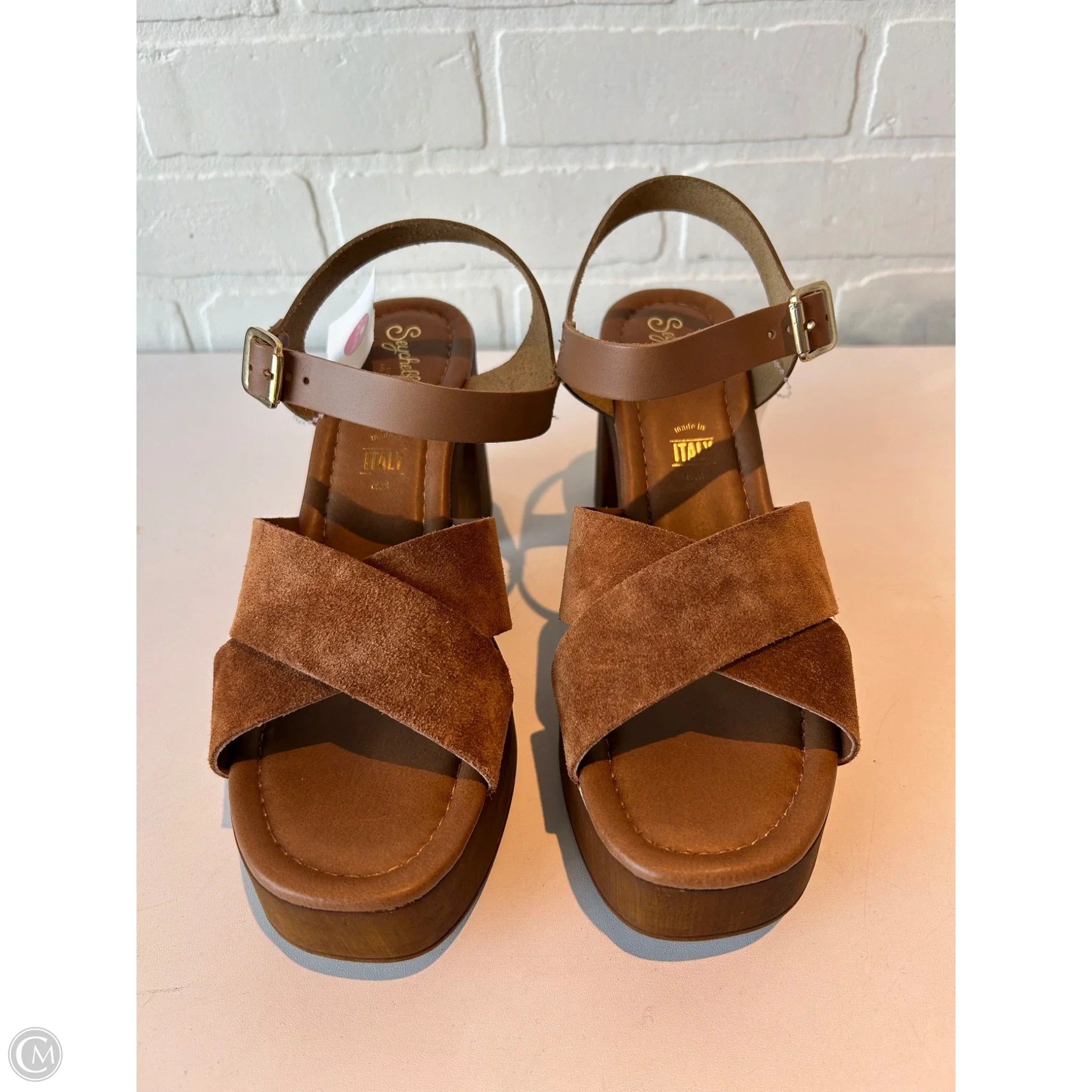 Sandals Heels Block By Seychelles In Brown, Size: 9.5