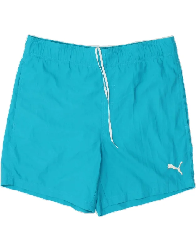 PUMA Mens Sport Shorts Medium Blue Polyester