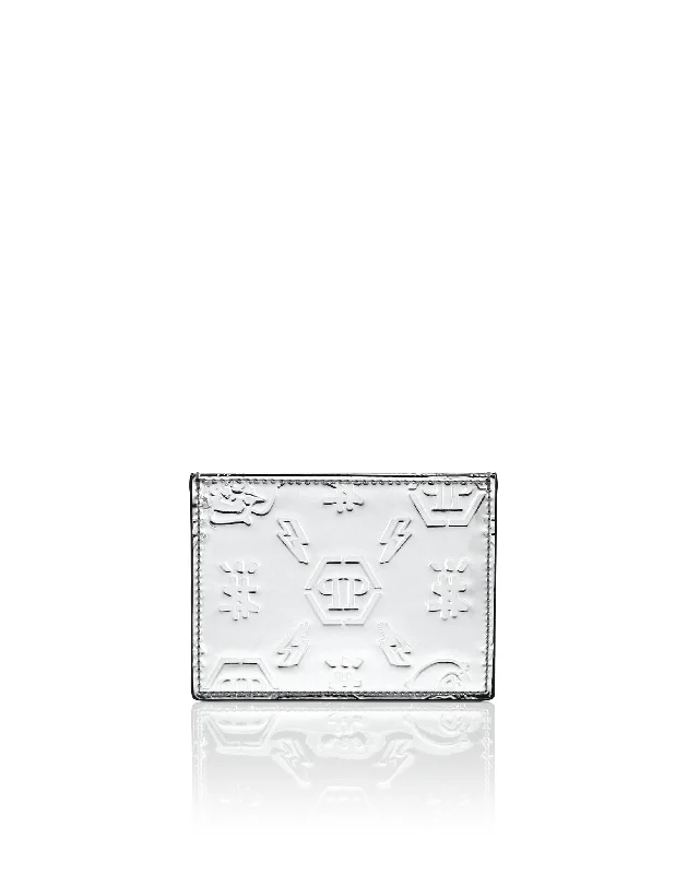 Mirror Leather Cards Holder Monogram