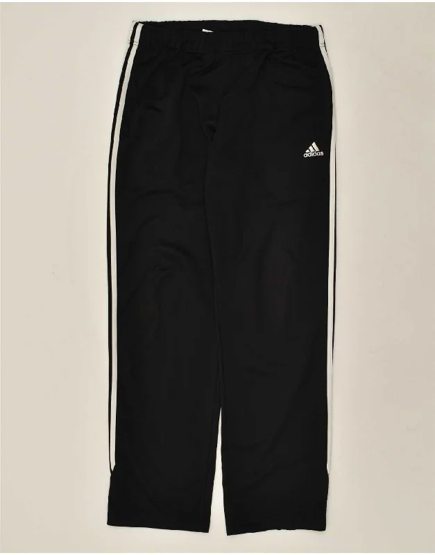 ADIDAS Mens Tracksuit Trousers Medium Black Polyester