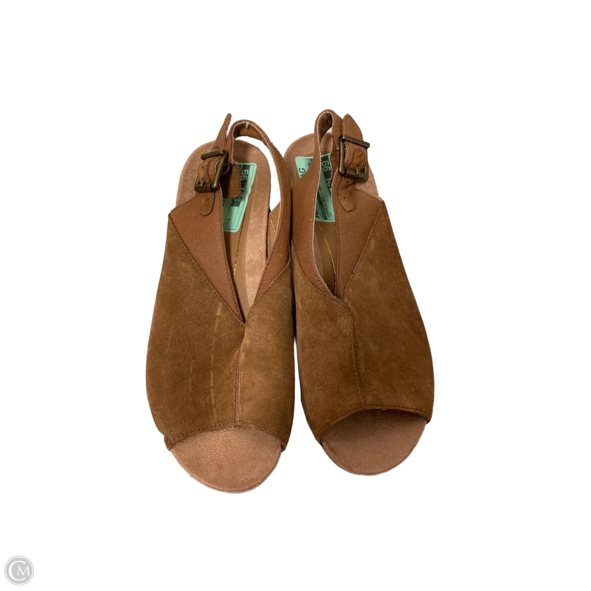 Sandals Heels Wedge By Vionic In Tan, Size: 7