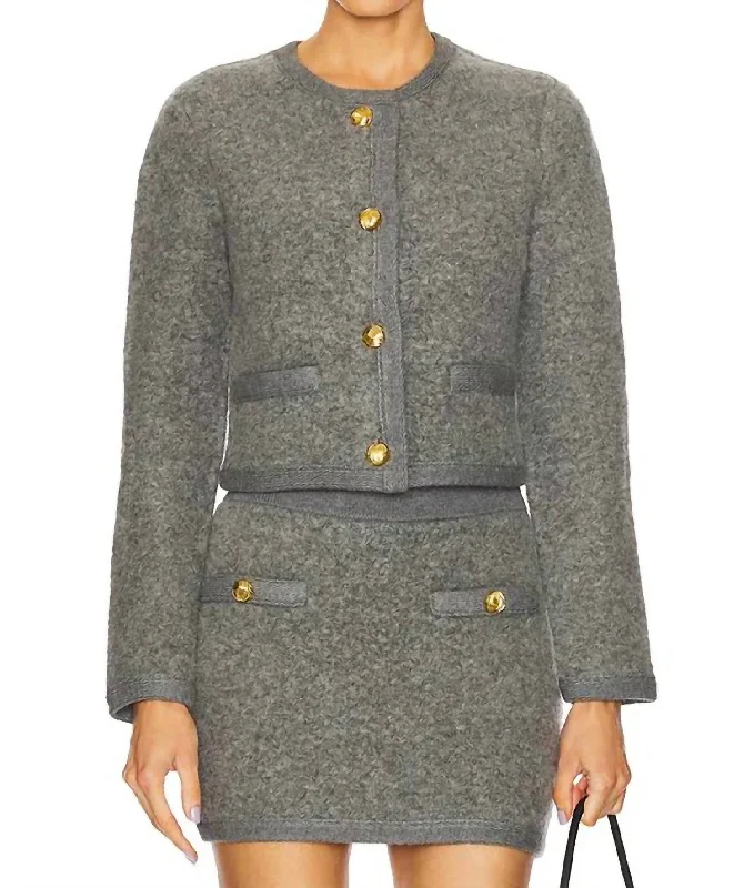 Dawn Cardigan In Slate Gray