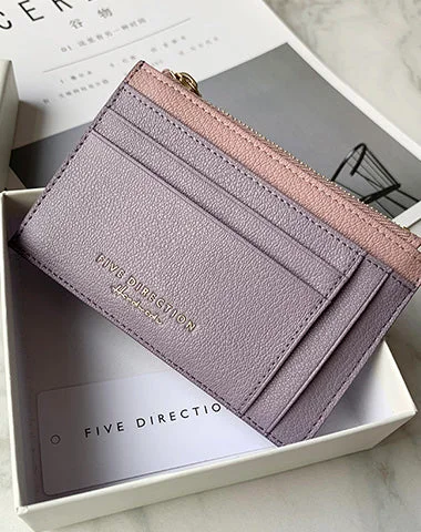 Cute Women Purple Vegan Leather Slim Card Holders Small Card Wallet Card Holder Credit Card Holder For Women Cute Women Purple Vegan Leather Slim Card Holders Small Card Wallet Card Holder Credit Card Holder For Women