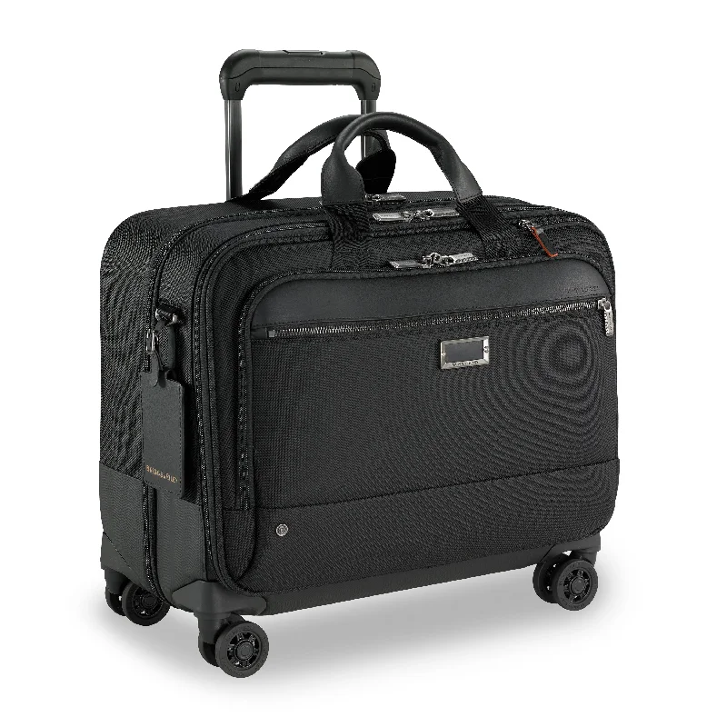 DISCONTINUED- Briggs & Riley @WORK Collection Softside Large Spinner Zippered Briefcase (Free Monogram)- KR430SP