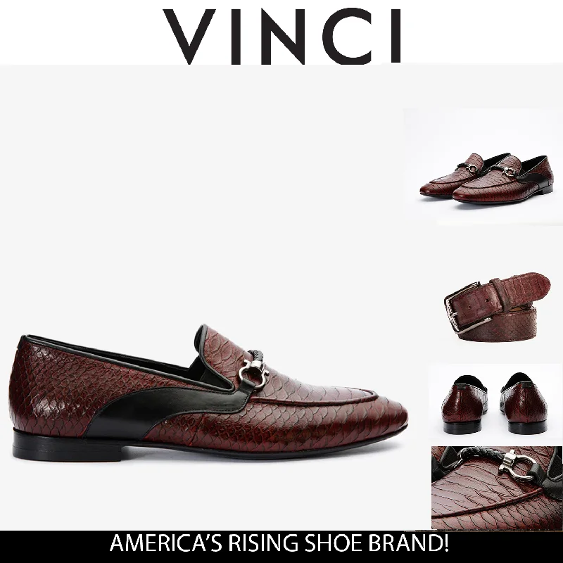 The Milano Burgundy Shoe Bit Loafer Men Shoe