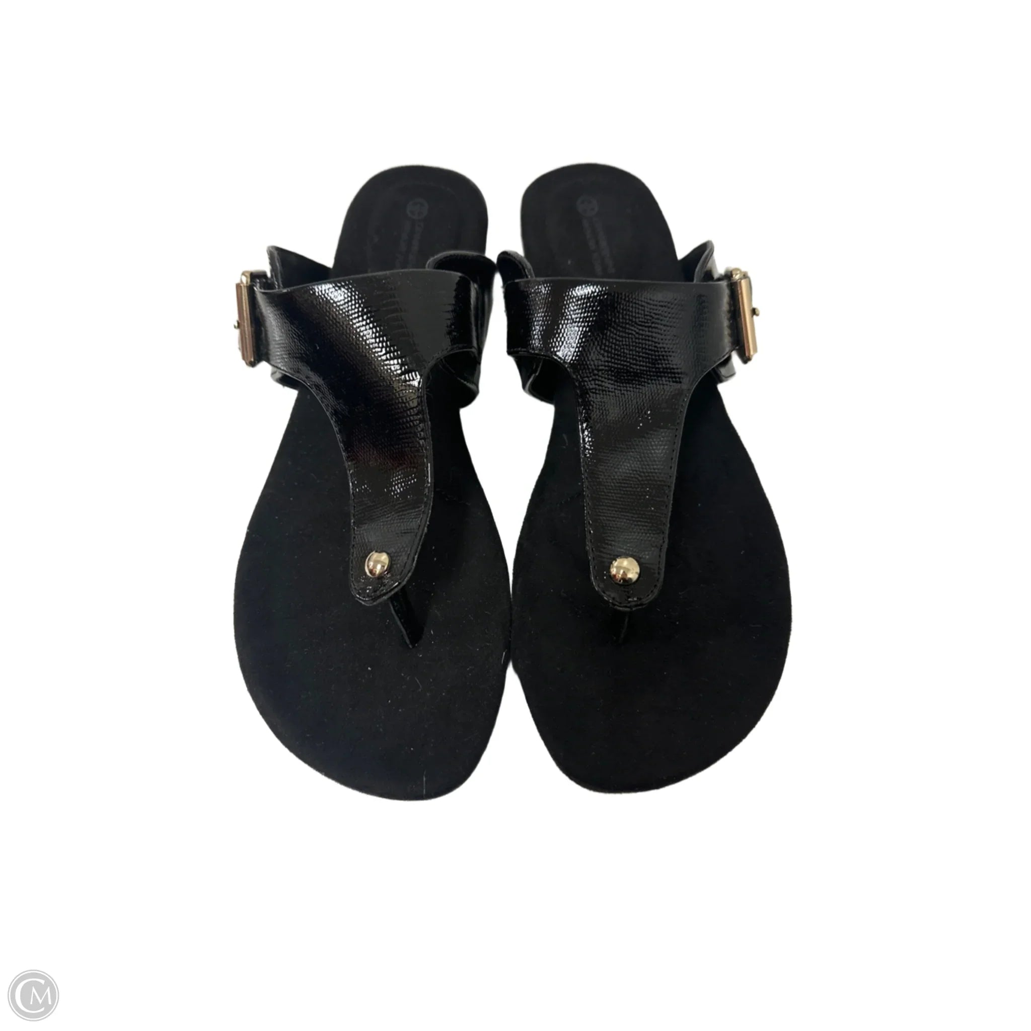 Sandals Flip Flops By Gianni Bini In Black, Size: 8