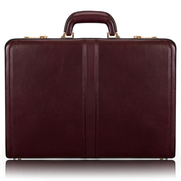 McKlein- REAGAN 3.5” Leather Attaché Briefcase