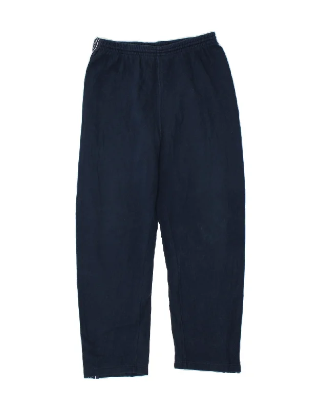 CHAMPION Mens Graphic Tracksuit Trousers Large Navy Blue Cotton