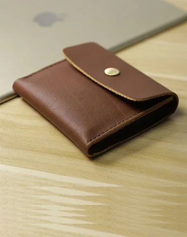 Cute Women Coffee Leather Card Wallet Coin Wallets Mini Change Wallets For Women