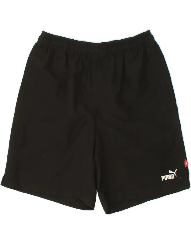 PUMA Mens Sport Shorts Small Black Polyester