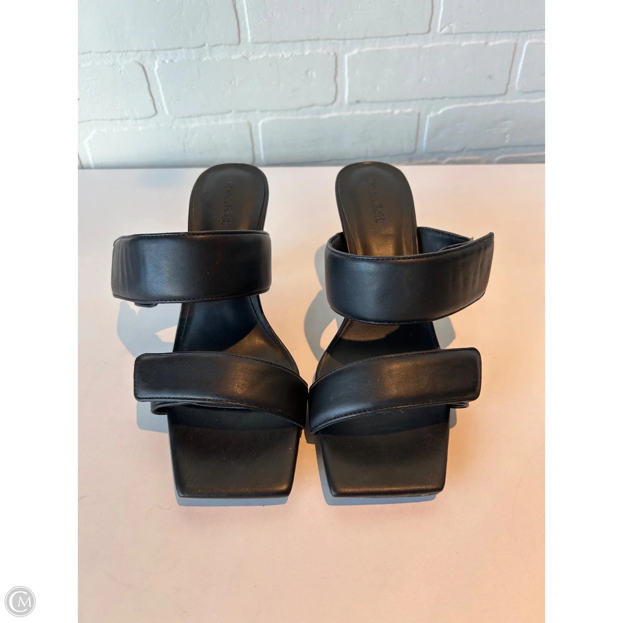 Sandals Heels Block By Open Edit In Black, Size: 8.5