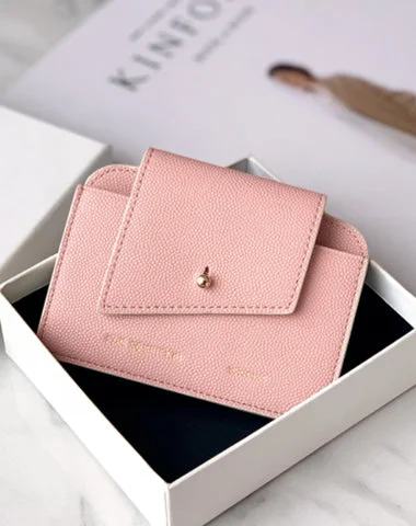 Cute Women Pink Leather Card Holders Slim Card Wallet Coin Holder Change Wallet For Women Cute Women Pink Leather Card Holders Slim Card Wallet Coin Holder Change Wallet For Women