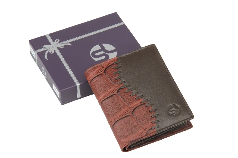 Mens Premium leather Wallet 92959 (BROWN) (RFID)