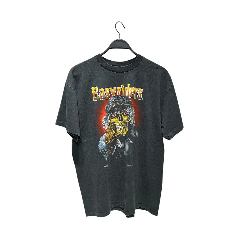 HARLEY DAVIDSON/Vintage/T-Shirt/XL/Cotton/GRY/Graphic/EASY RIDER 1992