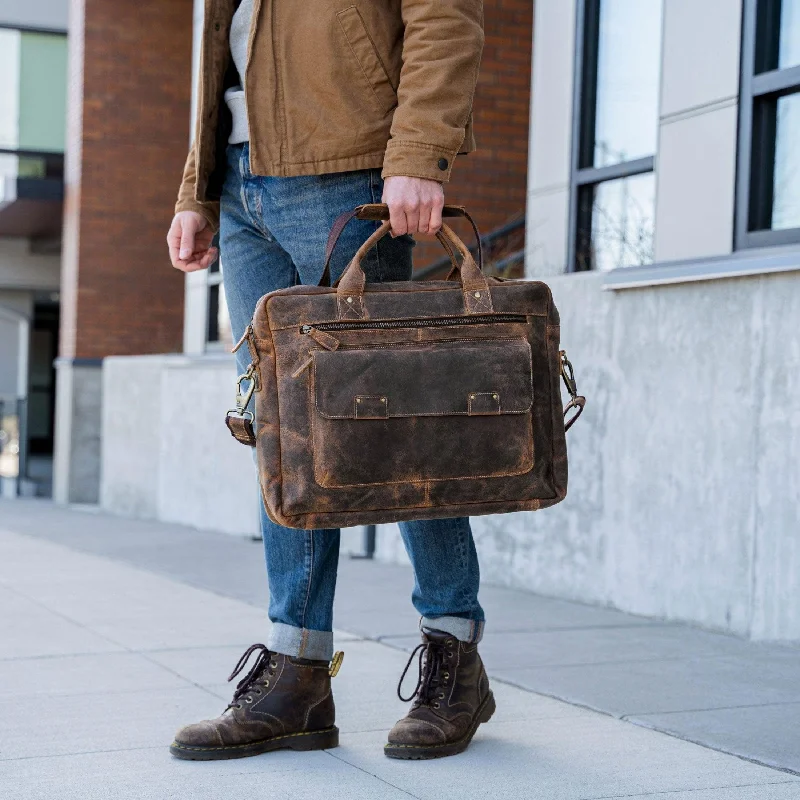 Leather Briefcase 16 Inch Laptop Messenger Bag – Best Office, School, and College Satchel for Men & Women Leather Briefcase 16 Inch Laptop Messenger Bag – Best Office, School, and College Satchel for Men & Women