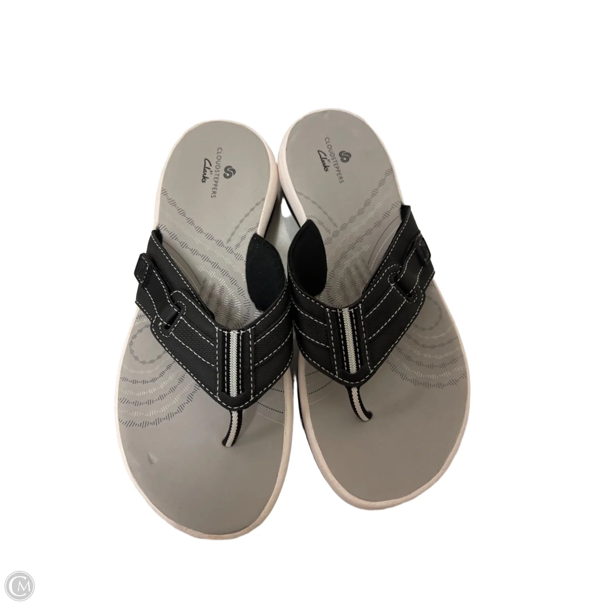 Sandals Flip Flops By Clarks In Black, Size: 8