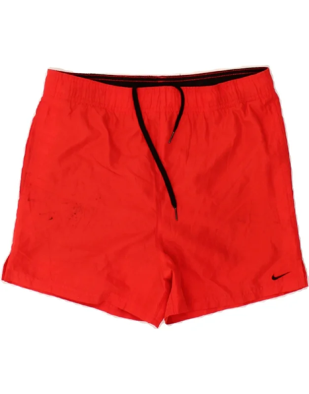 NIKE Mens Sport Shorts Small Red Polyester
