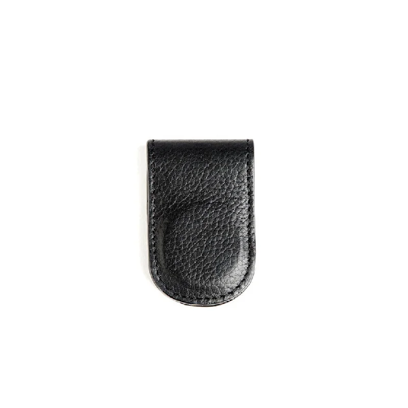 Money Clip - Black Leather