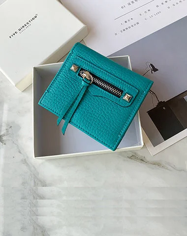 Cute Women Green Leather Card Holders Slim Card Wallet Green Bifold Credit Card Holder For Women Cute Women Green Leather Card Holders Slim Card Wallet Green Bifold Credit Card Holder For Women