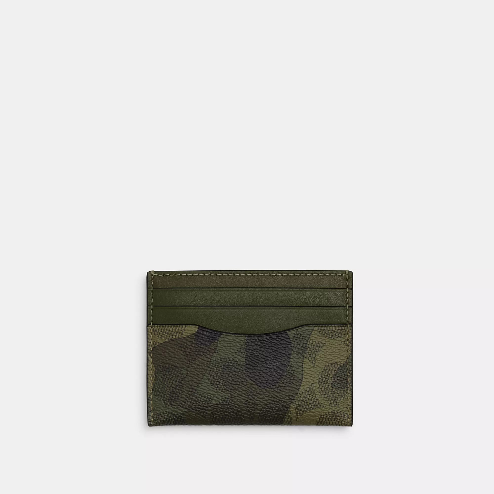 Coach Outlet Slim Id Card Case In Signature Camo Print