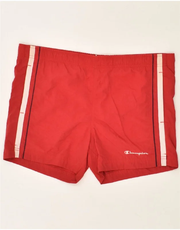 CHAMPION Mens Sport Shorts Medium Red Polyamide
