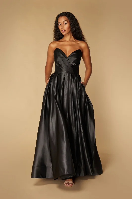 Julie V-Neck Strapless Maxi Dress