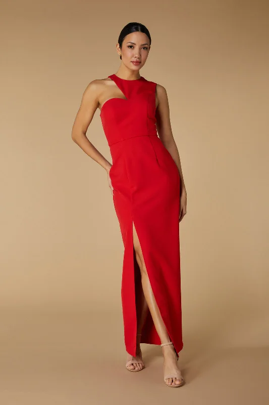 Sharon High Neck Maxi Dress with Cut Out detail